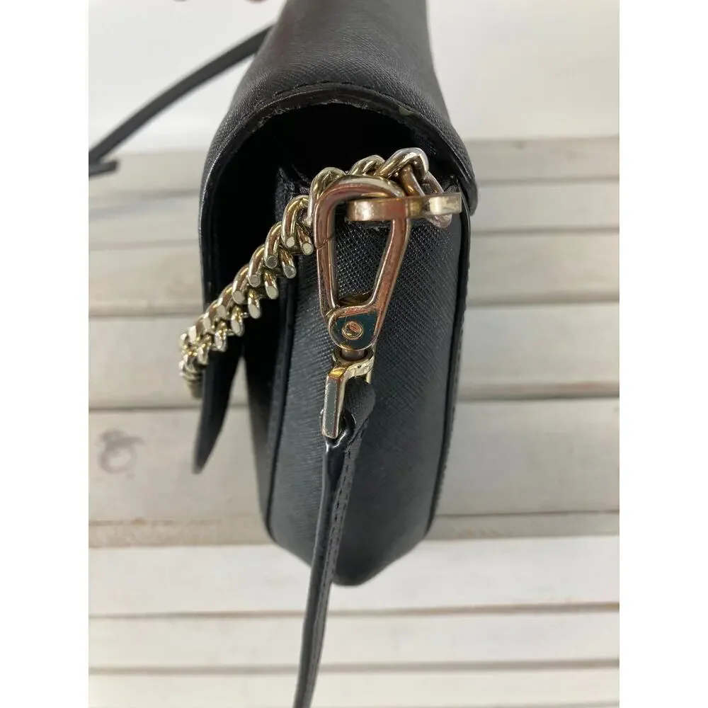 KATE SPADE, SMALL BLACK SAFFIANO LEATHER CROSSBODY BAG (ASIS)